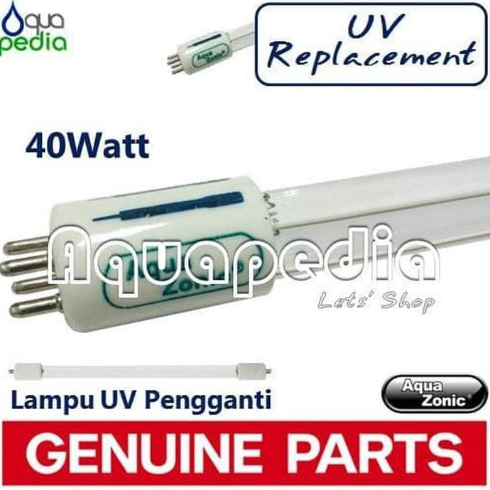 Aquazonic Uv Lampu Cadangan 40Watt Original Uv Lamp Replacement Dijamin Ori