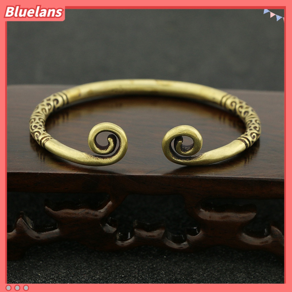 Bluelans Man Woman Brass Adjustable Hand Bracelet Bangle Valentine Day Jewelry Gift Cuff