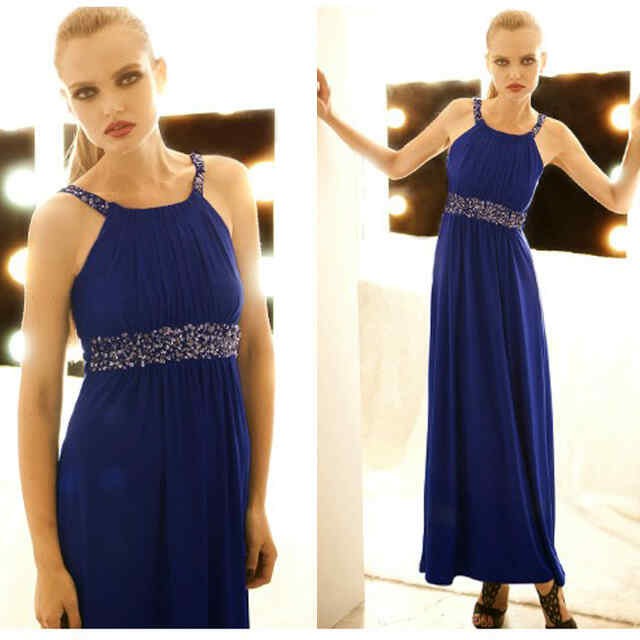 DRESS PESTA / PARTY DRESS / MAXI PARTY BIRU