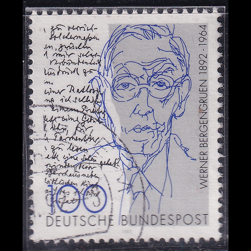 

Prangko Germany 1992 - The 100th Anniversary of the Birth of Werner Bergengruen, Writer