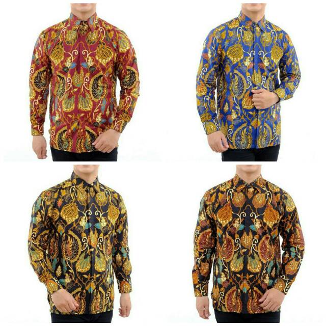 atasan kemeja batik pria lengan panjang size M jambi sumatera sumatra 9tengbatik