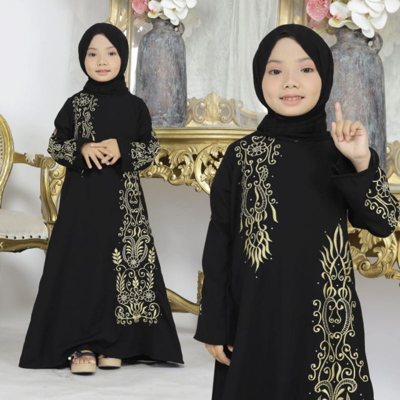 MUZA ABAYA ANAK MANAL GOLD BONUS PASMINA