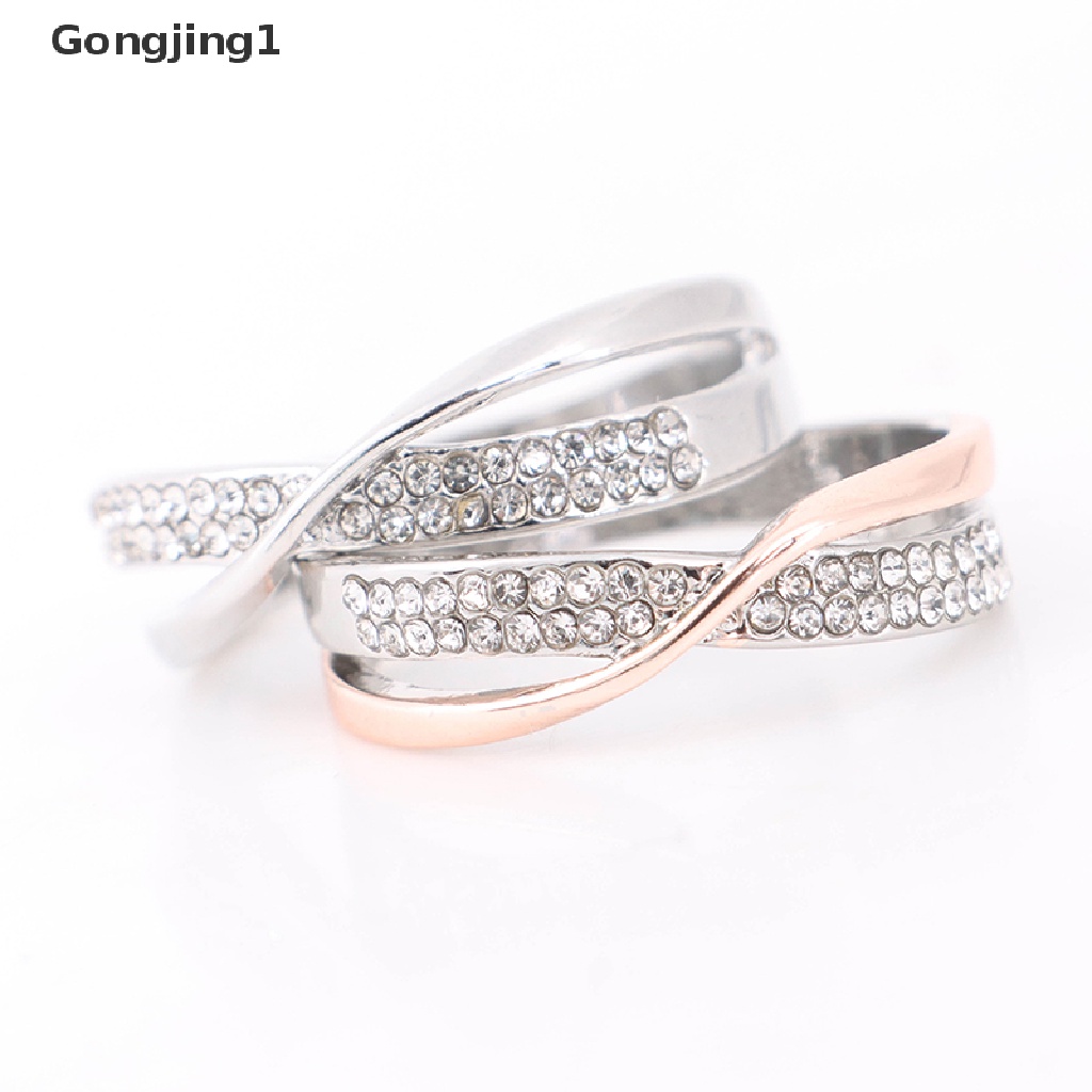 Gongjing1 Cincin Magnetik Hias Kristal Berlian Imitasi Untuk Menurunkan Berat Badan