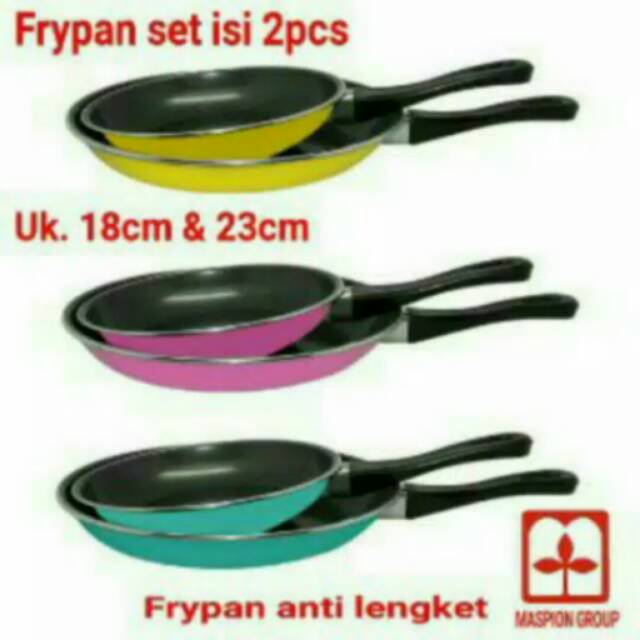 Teflon fry pan set isi 2