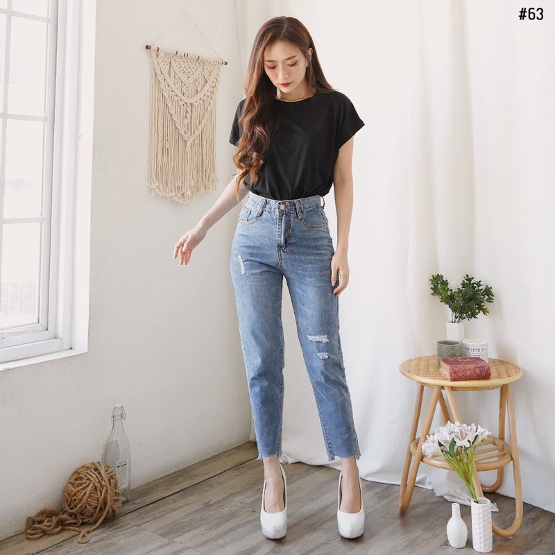 VIERLIN - Jeans 63 - HIGH WAIST JEANS BOYFRIEND IMPORT WANITA