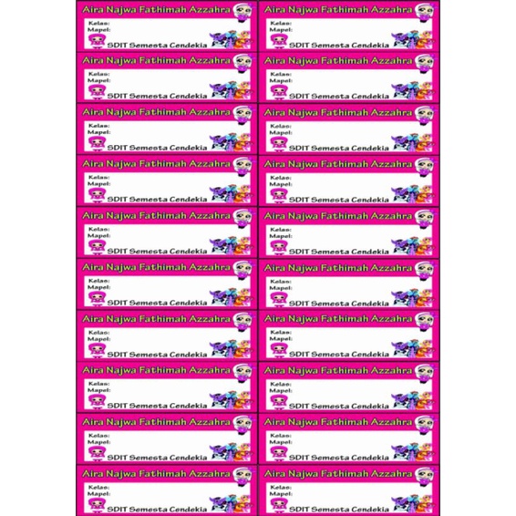 

Stiker Label Nama
