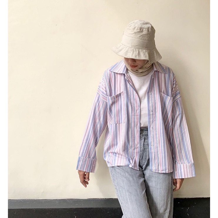 VS - Picato Oversize Candy Cute Shirt XL | KEMEJA PICATO CANDY OVERSIZE KOREAN STYLE MUSLIM