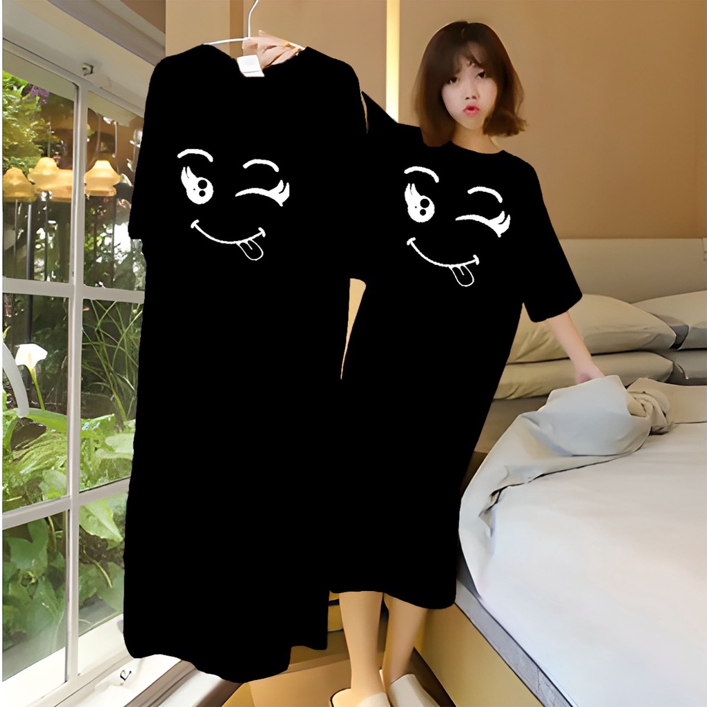 DRESS SMILE WINK JUMBO XXL-HITAM