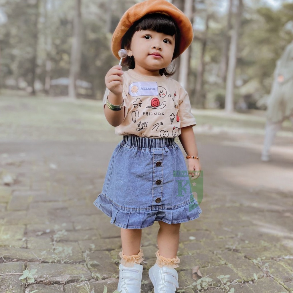 Rok Jeans Pendek Anak Perempuan