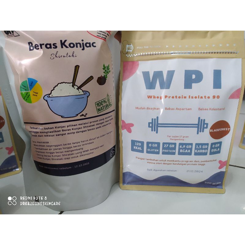 Paket Whey Protein Isolate 90 + beras Konjac orderan khusus