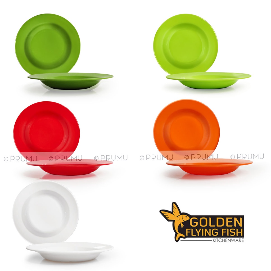 Piring Makan Melamin 9 Inch - Piring Melamin - Piring Melamine-Golden Flying Fish