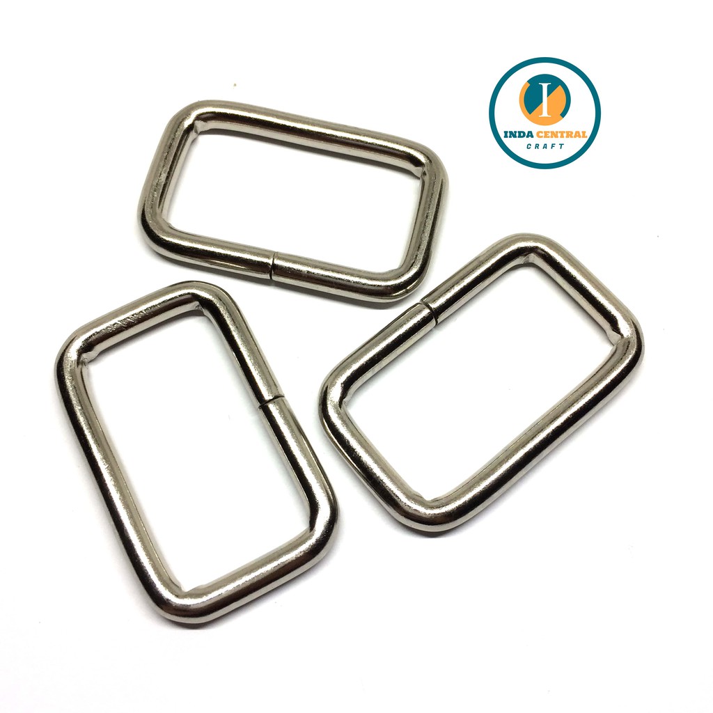 RING KOTAK GESPER TAS BESI 3.8 CM TEBAL NIKEL