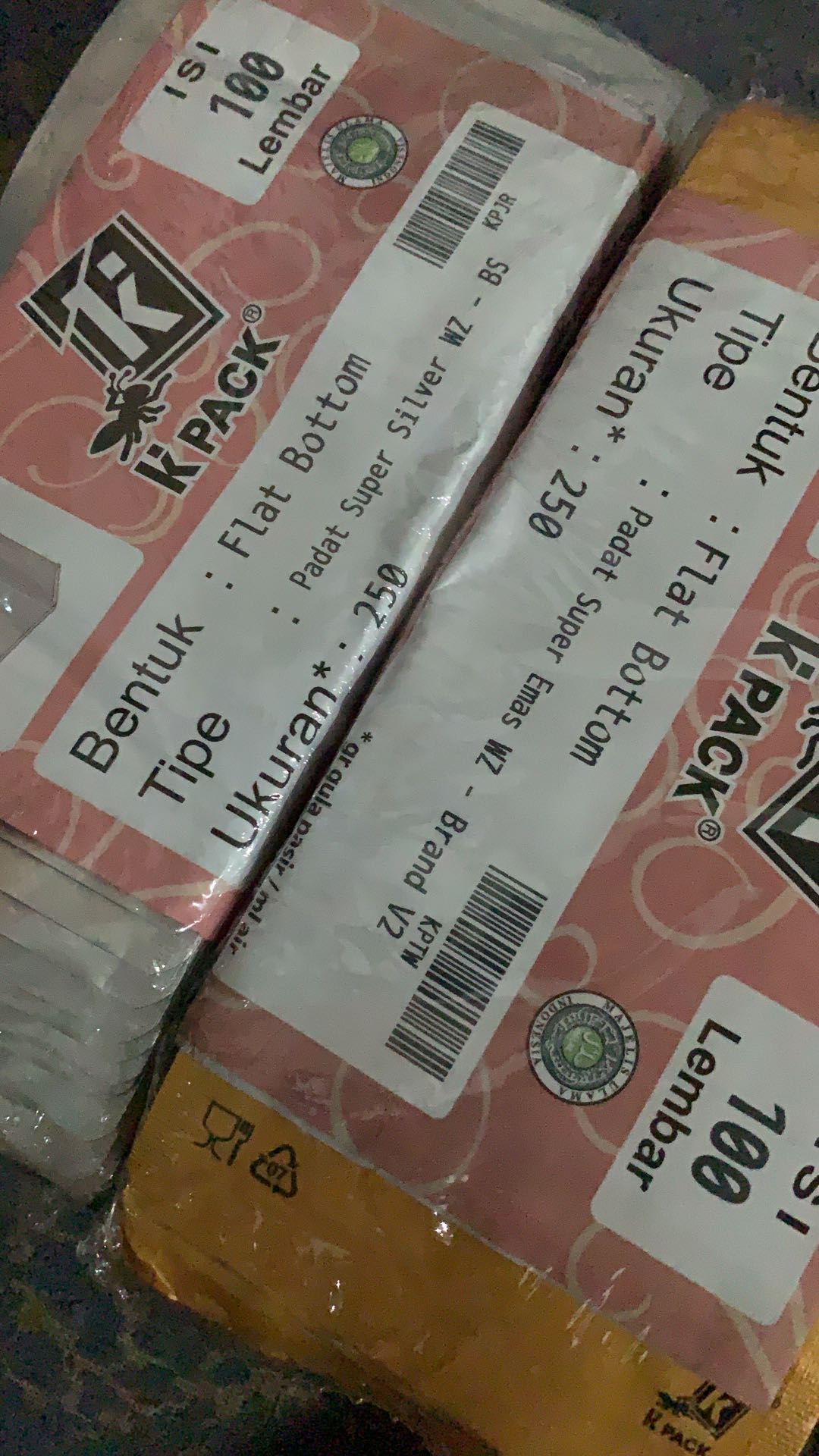 [100 Pcs] Flat Bottom Kpack Full Foil 9,5 X 15 + 6 / 250 Gr Kemasan Kopi