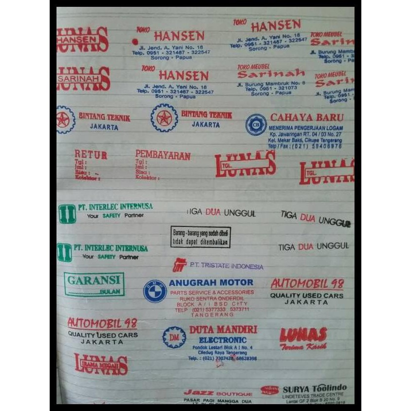 

Produk Unggulan Stempel Warna Otomatis Flash Custom Standar ( Ukuran Besar )