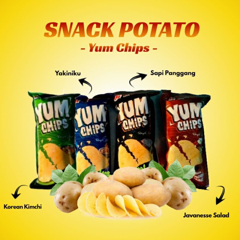 

Snack Potato YUM Chips | SNACK KENTANG (1 bal isi 10 pcs)