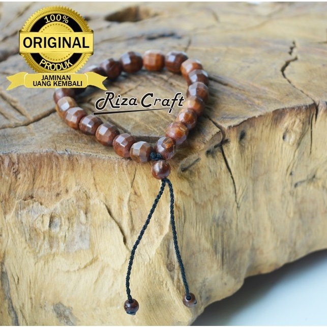 Gelang Kayu Kokah Kokka Kaukah Asli Cutting Diamond Kristal Terbaik