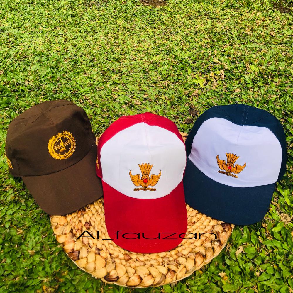 Topi Sekolah SD SMP PRAMUKA Bordir Premium