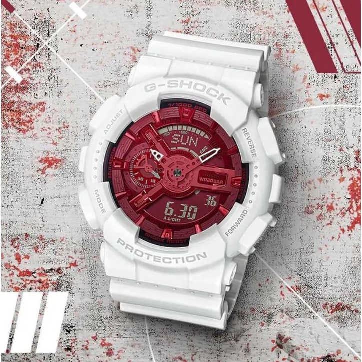Jam tangan casio gshock Ga-110 White China dragon fullbox Ori