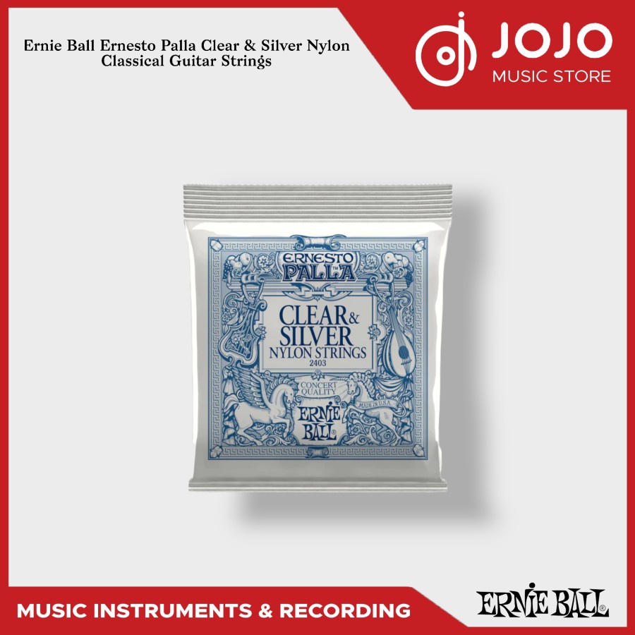Senar Gitar Ernie Ball 2403 Ernesto Palla Clear & Silver Nylon
