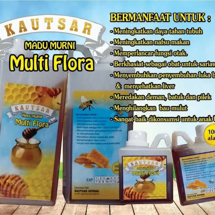 

Madu Murni Multi Flora Kautsar 1000gr | Madu Multiflora Asli