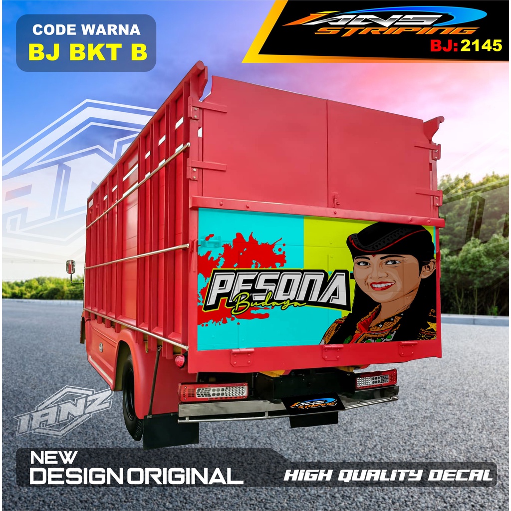 STIKER VARIASI BAK BELAKANG TRUK CANTER UMPLUNG GIGA RAGASA / VARIASI STIKER PINTU BELAKANG BAK TRUK