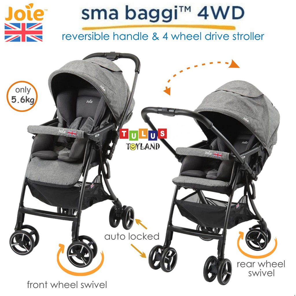 Stroller Joie Meet Sma Baggi 4WD DLX Deluxe Flex Kereta Bayi Ringan Hadap Ibu Reversible Handle