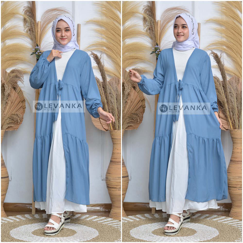 New Kardigan !! Long Outer Cerutty Tangan Panjang Edisi Ruffle