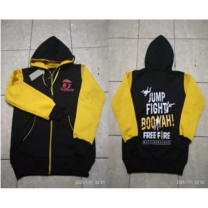 Jaket anak free fire jump booyah