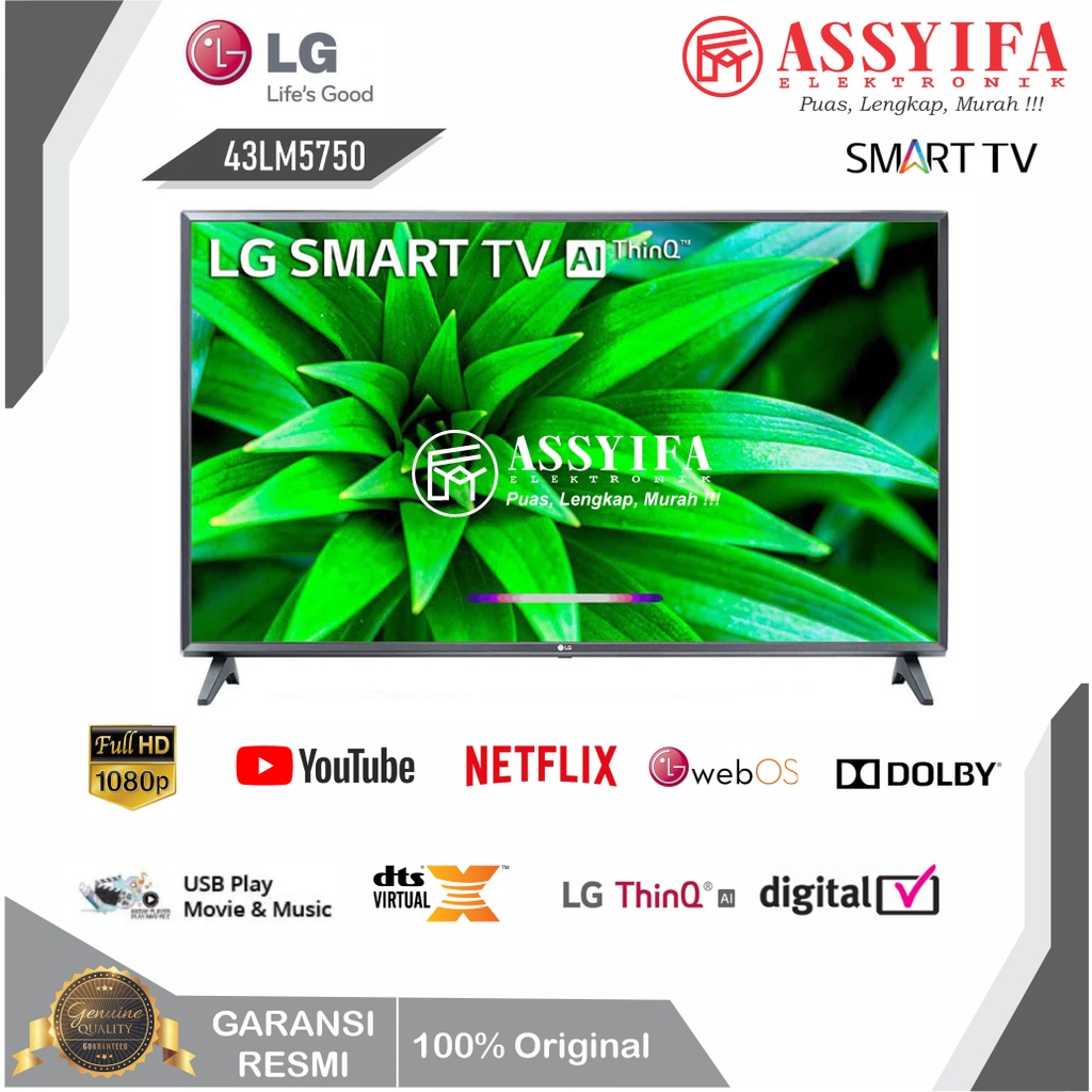 LED TV LG 43 Inch SMART TV FULL HD  43LM575 BARU GARANSI RESMI 100% ORIGINAL