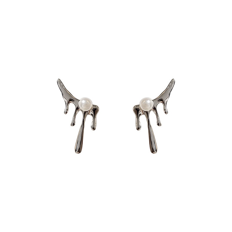 Anting Tusuk sterling silver Hias Mutiara Untuk Wanita