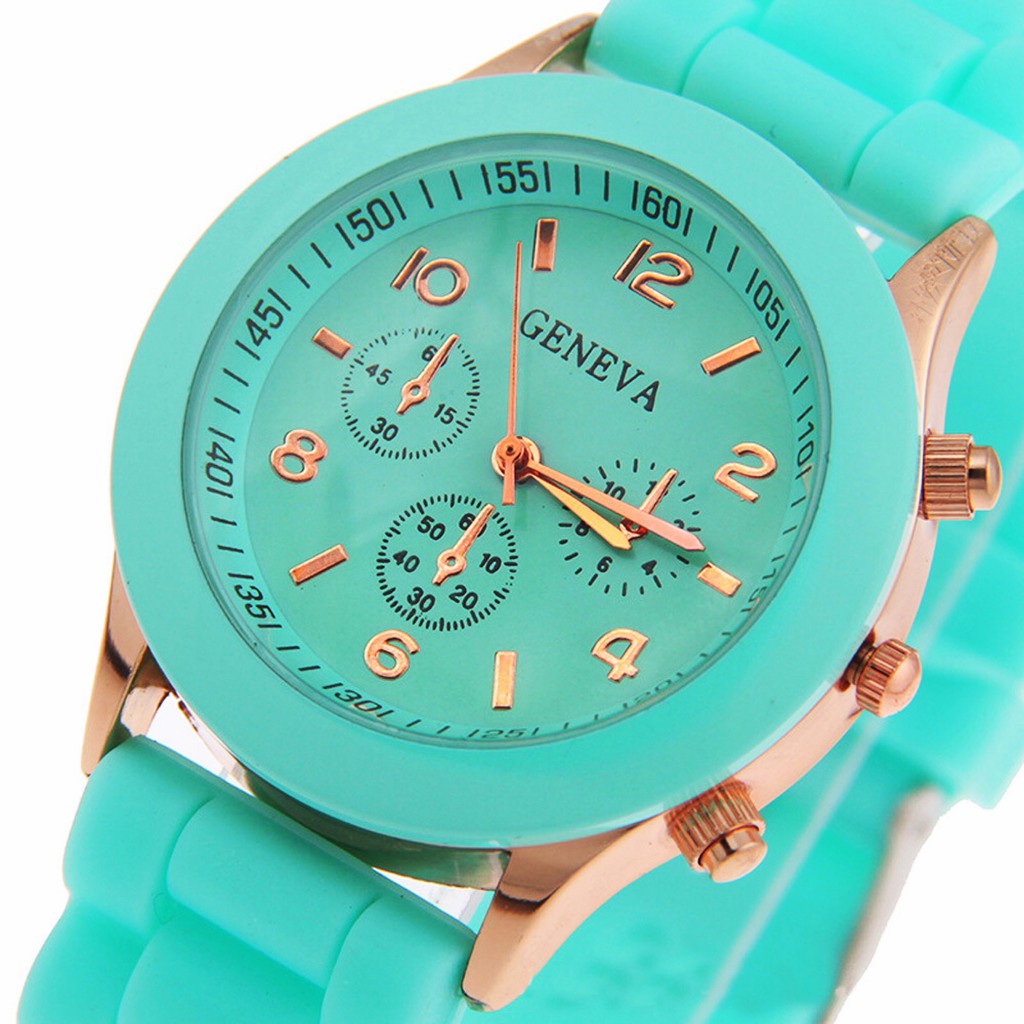 [COD✅] Jam tangan wanita fashion karet Geneva 259 Unisex watch rubber  harga grosir   S1146