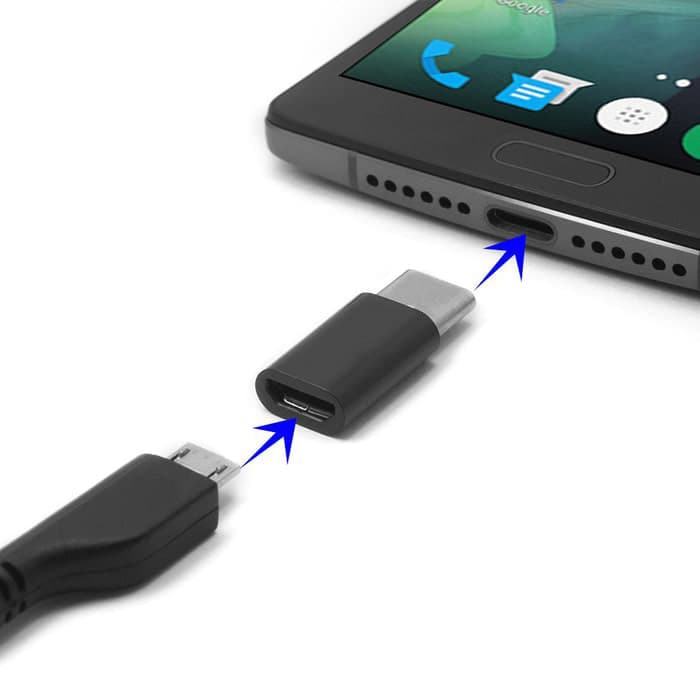 USB Converter Micro to Type C  Converter Adapter Micro to Type C  Colokan sambungan charger Android