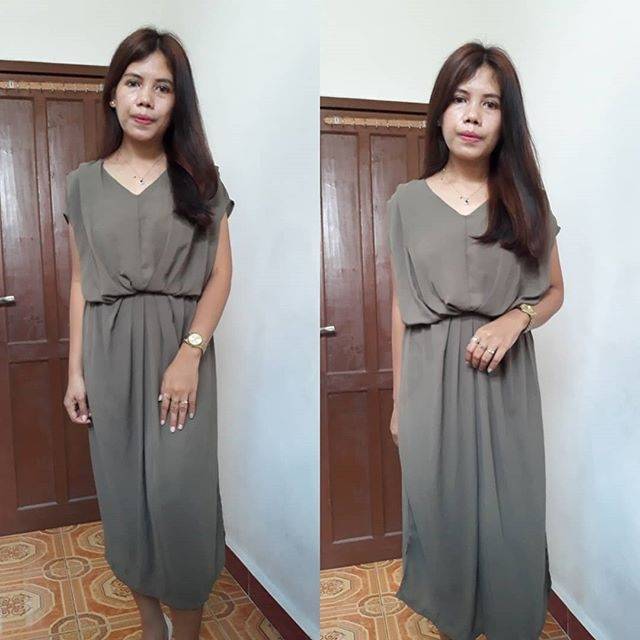 DRESS NAGITA WARNA ARMY