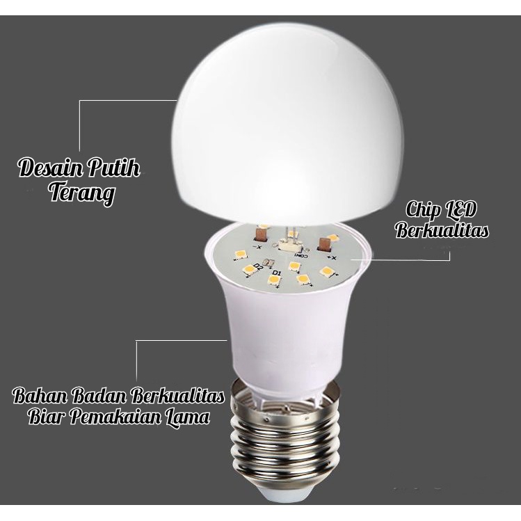 Bohlam LED Lampu LED  Bulb Terang Putih