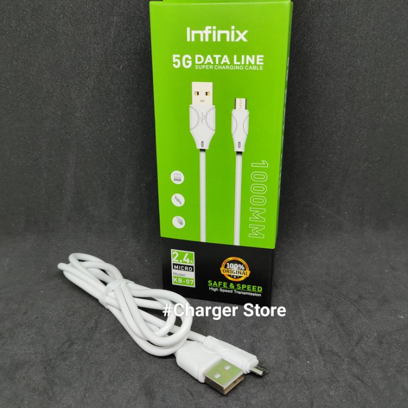 Kabel Data Infinix 2.4A Fast Charging Micro USB 5G Data Line Quick Charge