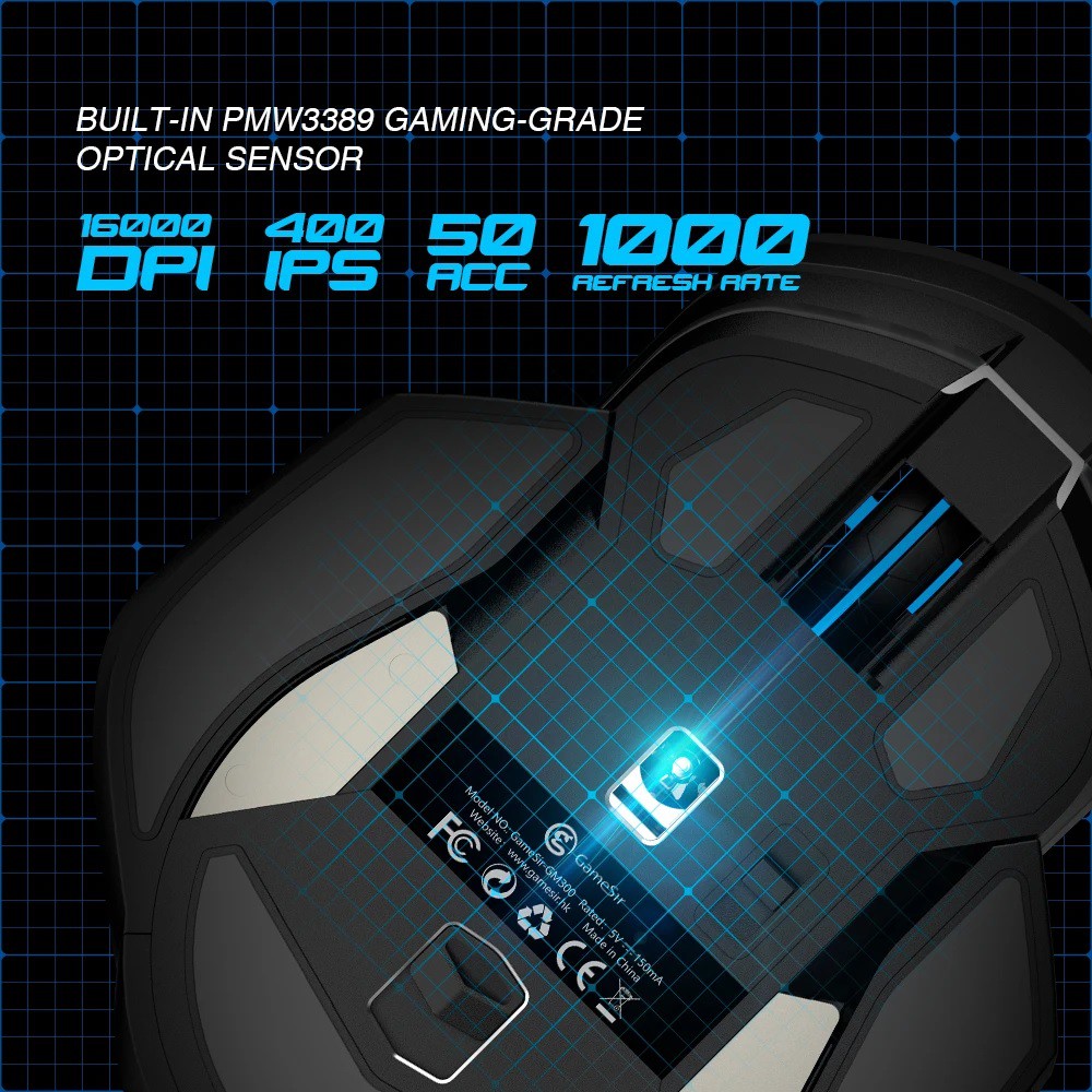 GAMESIR GM300 - Wireless Gaming Mouse - 16000DPI - Mouse Gaming Wireless dari GameSir