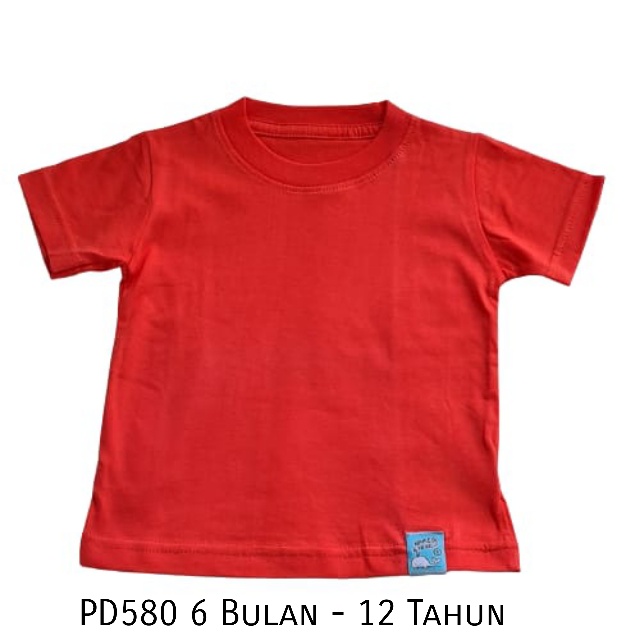 PD575 (Bajuanakprincess) Kaos Polos Bayi Anak Remaja Orange Peach
