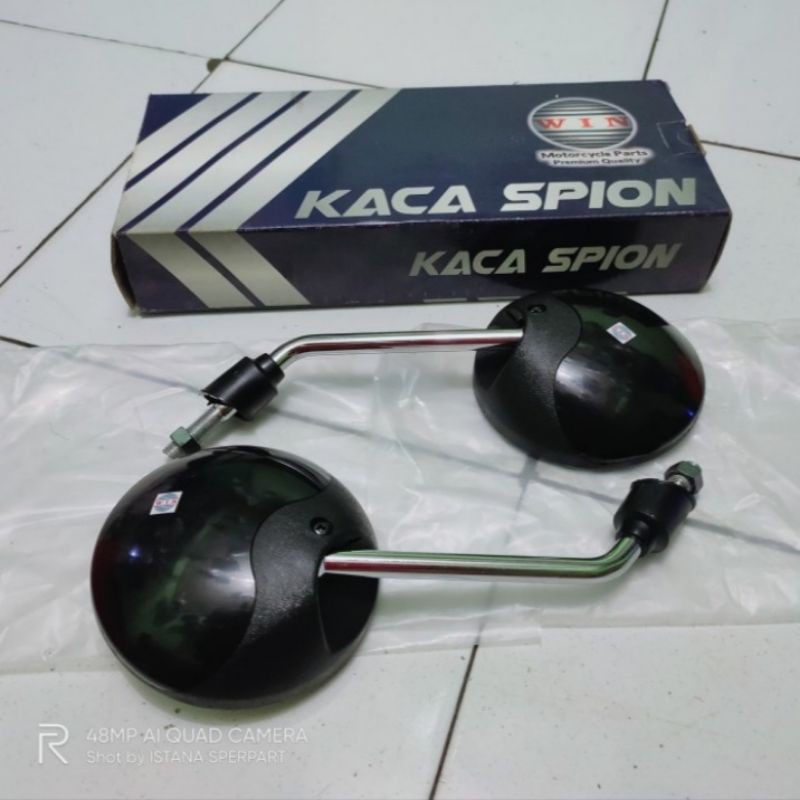 KACA SPION KANAN KIRI SCOOPY KARBU KYT SCOOPY FI K16 2009-2016 HITAM NON ORIGINAL