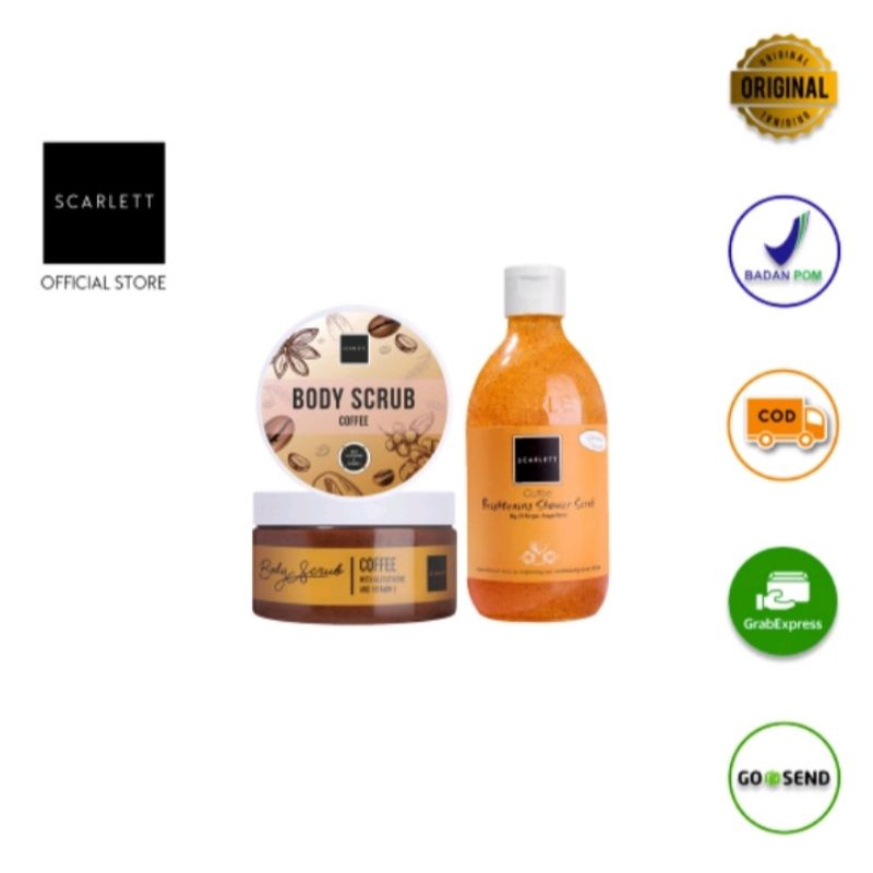Satu Paket Scarlett Whitening Body Scrub Coffee