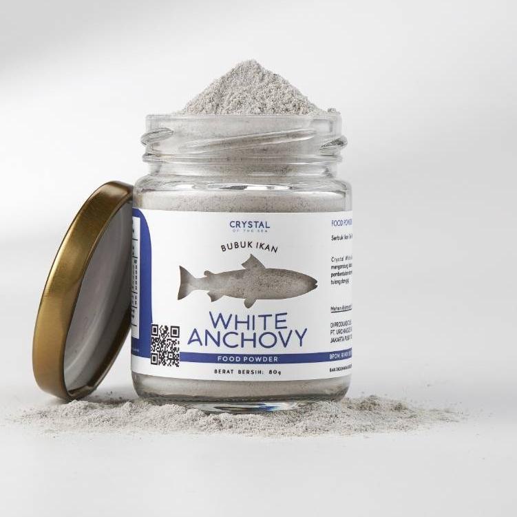 

Berkualitas! Crystal of the Sea - 80GR BPOM White Anchovy Food Powder / Bubuk Ikan Teri Nasi Putih / Whitebait 愛