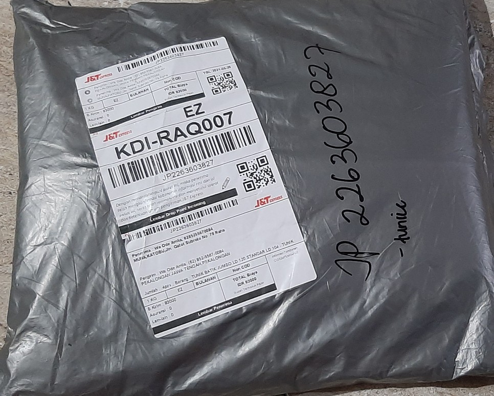 Tunik Batik Jumbo Ld 120 Standar Ld 104 Lawasan Coklat - Tunik Lawasan - Tunik Batik Sogan