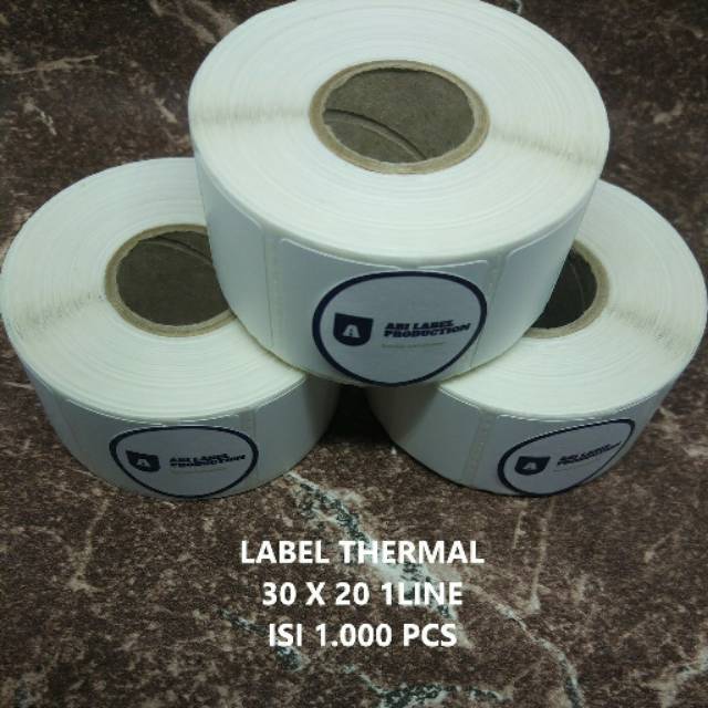 LABEL THERMAL 30x20 - 30 x 20 RECEIPT PRINTER XPRINTER ISI 1000 DAN 800 -  stiker thermal 30x20 mm