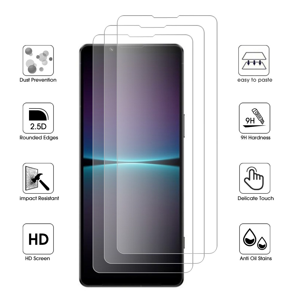 1pc Pelindung Layar Tempered Glass 9H Anti Glare / Sidik Jari Untuk Sony Xperia 1 IV