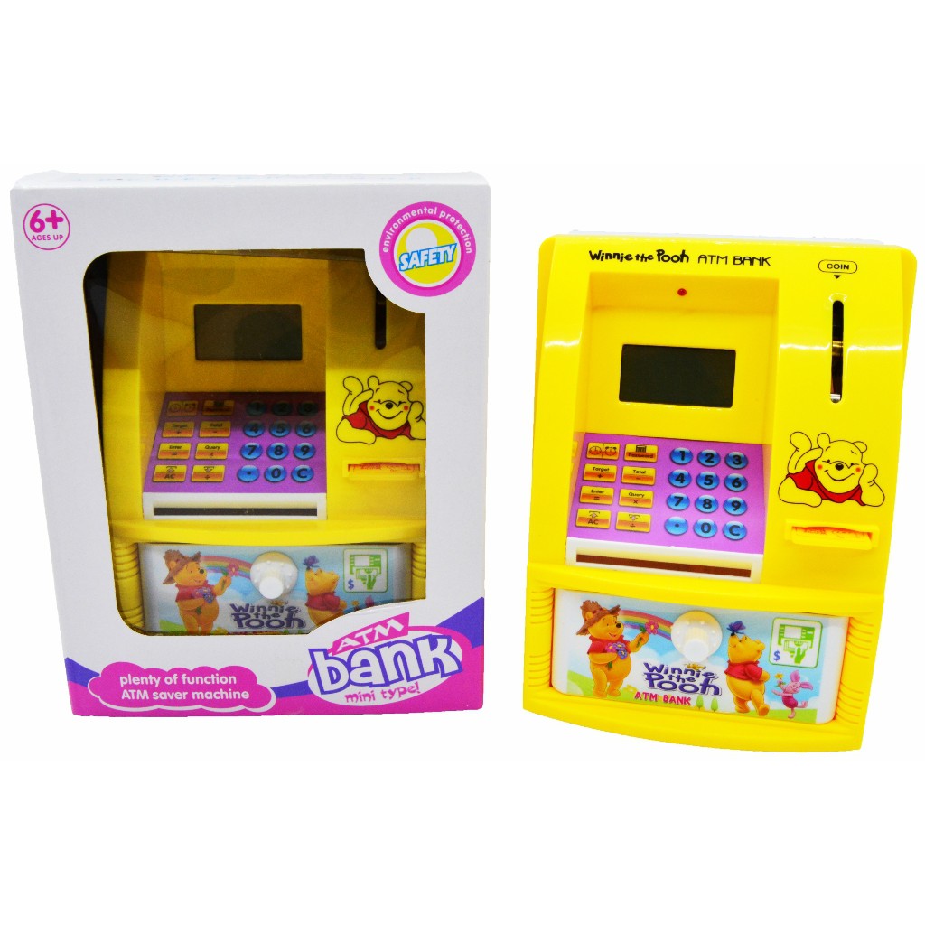Mainan Anak Celengan Mini Atm Pooh Promo Kode 6301-B Cuci Gudang
