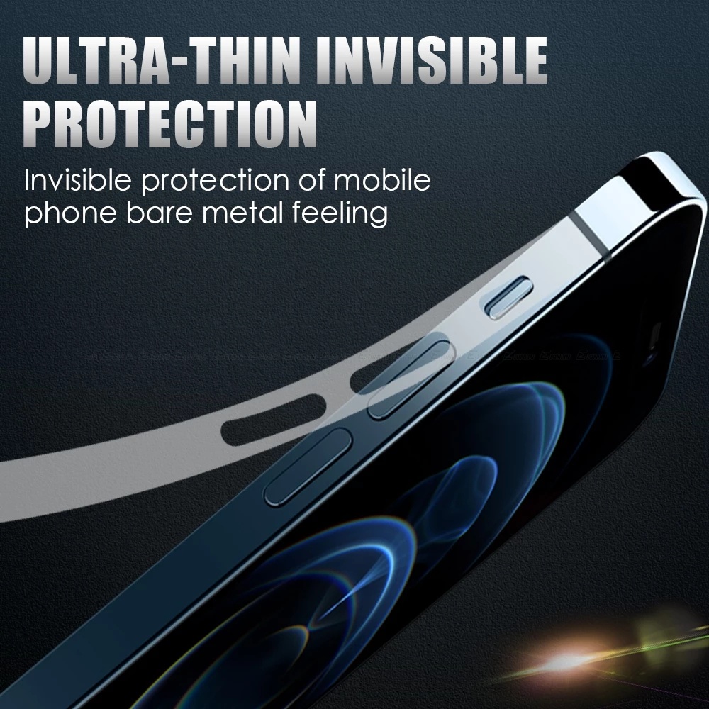 2Pcs Full Cover Transparent Matte Phone Side Film For iPhone 13 Pro Max mini