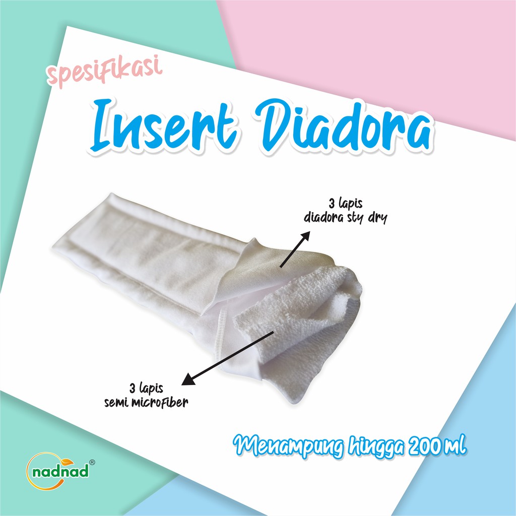 Sakina Insert Cover Pocket/ Popok Kain Cuci Ulang Semi Microfiber Inner Murah