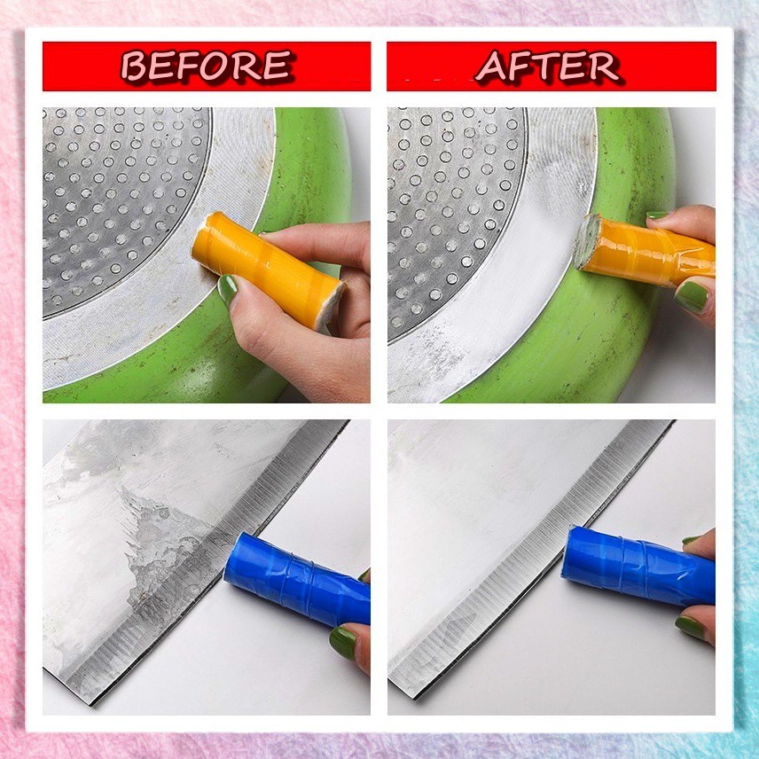 Alat Pembersih Karat Kerak Panci Wajan Kuali Peralatan Dapur Bahan Stainles Steel Logam Magic Stick