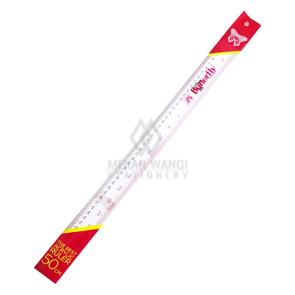 

Penggaris Mistar Sekolah Arsitek BUTTERFLY Panjang 50cm
