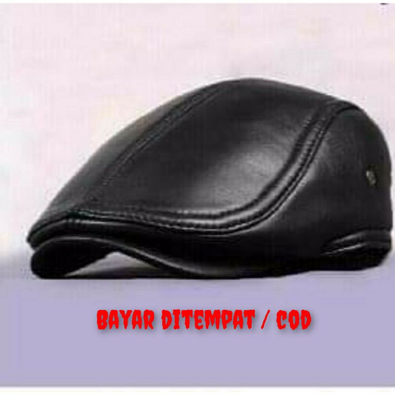 Topi kulit asli garut model pet premium