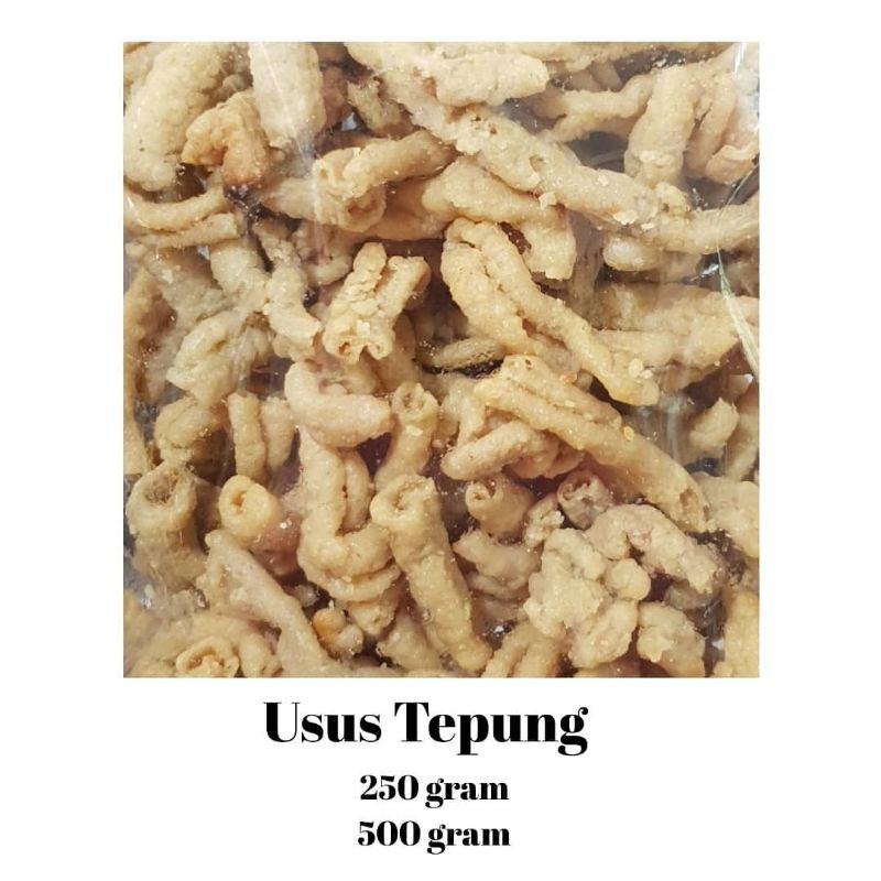 

Keripik Usus Tepung Garing Kriuk / 250 gram/ 500 gram/ 1 KG